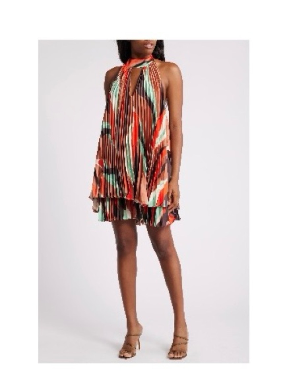 Hutch Carlena Pleated Satin Halter Romper